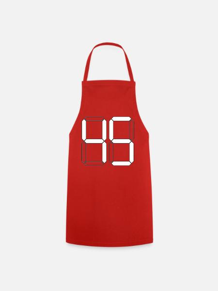 NUMMER 45 Fünfundvierzig Geschenk Digital - Kochschürze - Rot