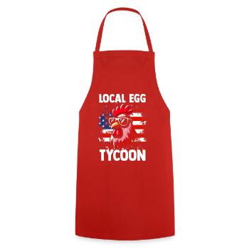 Patriotic Farmer Rooster Flock Poultry USA Pride C - Cooking Apron - red - Front - AI Model Male 185 dark (185cm)