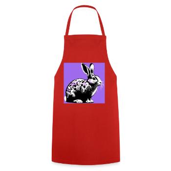 lapin - Tablier de cuisine - rouge - Devant - AI Model Male 185 dark (185cm)