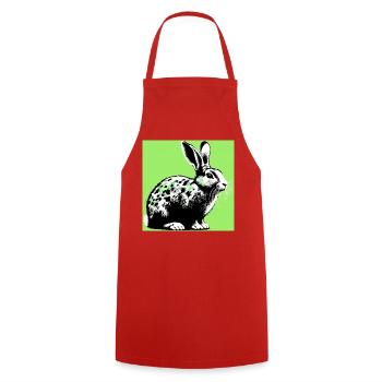 lapin - Tablier de cuisine - rouge - Devant - AI Model Male 185 dark (185cm)