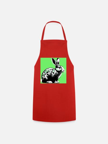 Kaninchen - Kochschürze - Rot
