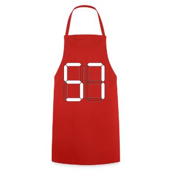NUMÉRO 57 Cinquante-sept Cadeaux Numériques - Tablier de cuisine - rouge - Devant - AI Model Male 185 dark (185cm)