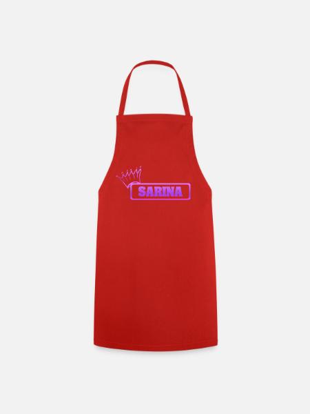 Sarina als Maedchen - Kochschürze - Rot