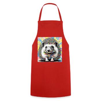 Igel - Kochschürze - Rot - Vorne - AI Model Male 185 dark (185cm)