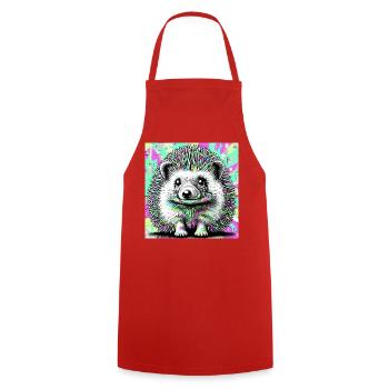 hedgehog - Cooking Apron - red - Front - AI Model Male 185 dark (185cm)