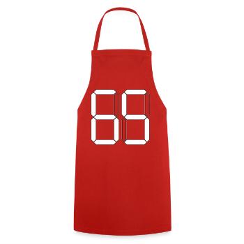 NUMÉRO 65 Soixante-cinq Cadeaux Numériques - Tablier de cuisine - rouge - Devant - AI Model Male 185 dark (185cm)