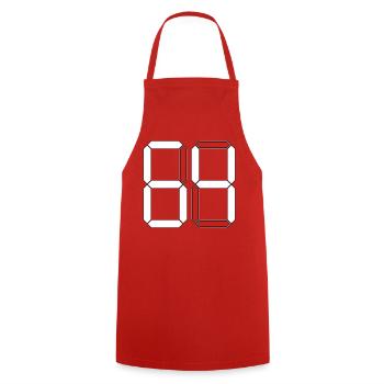 NUMÉRO 64 Soixante-quatre Cadeaux Numériques - Tablier de cuisine - rouge - Devant - AI Model Male 185 dark (185cm)