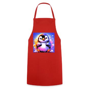 pingouin - Tablier de cuisine - rouge - Devant - AI Model Male 185 dark (185cm)