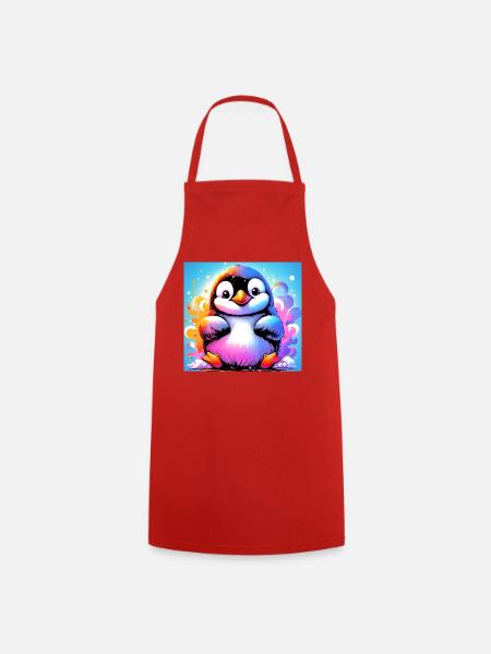 Pinguin - Kochschürze - Rot