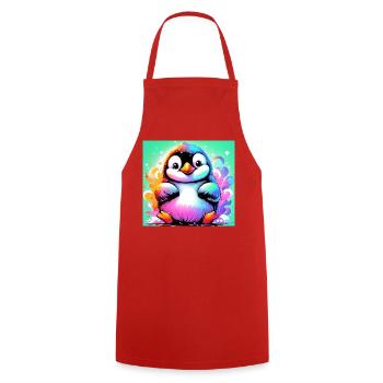 penguin - Cooking Apron - red - Front - AI Model Male 185 dark (185cm)