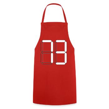 NUMMER 73 Dreiundsiebzig Geschenk Digital - Kochschürze - Rot - Vorne - AI Model Male 185 dark (185cm)