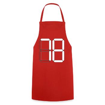 NUMBER 78 Seventy-Eight Gift Digital - Cooking Apron - red - Front - AI Model Male 185 dark (185cm)