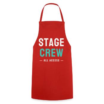 Stage Crew All Access Stage Team Staff Concert - Cooking Apron - red - Front - AI Model Male 185 dark (185cm)