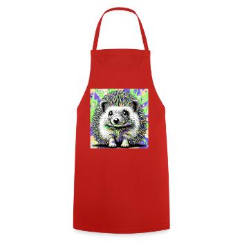hérisson - Tablier de cuisine - rouge - Devant - AI Model Male 185 dark (185cm)