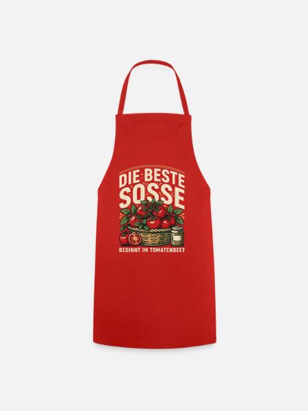 Tomatenbeet Die beste Sosse - Kochschürze - Rot