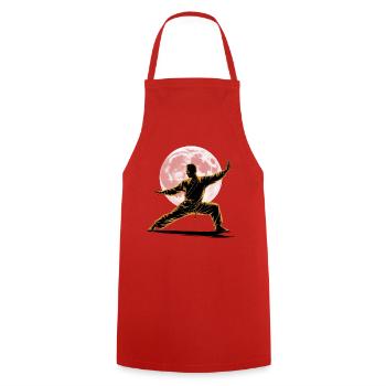 Méditation Zen du Tai Chi – Entraînement au Chi Qigong - Tablier de cuisine - rouge - Devant - AI Model Male 185 dark (185cm)