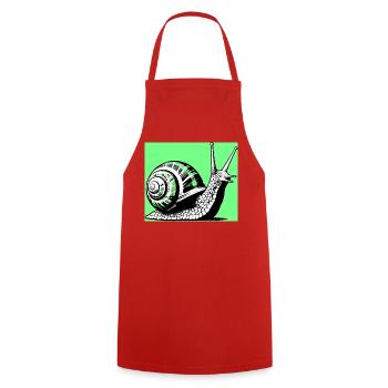Schnecke - Kochschürze - Rot - Vorne - AI Model Male 185 dark (185cm)