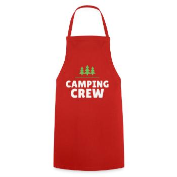 Équipe de camping Équipe Nature Camping Amis en plein air - Tablier de cuisine - rouge - Devant - AI Model Male 185 dark (185cm)