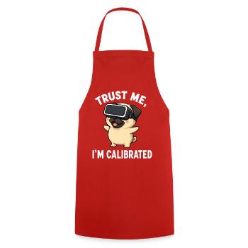 Diction de joueur de dessins animés carlin mignonne - Tablier de cuisine - rouge - Devant - AI Model Male 185 dark (185cm)