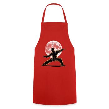 Méditation Zen du Tai Chi – Entraînement au Chi Qigong - Tablier de cuisine - rouge - Devant - AI Model Male 185 dark (185cm)