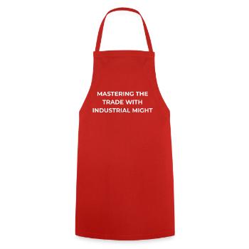 Homestead Manager Industrial Might - Cooking Apron - red - Front - AI Model Male 185 dark (185cm)