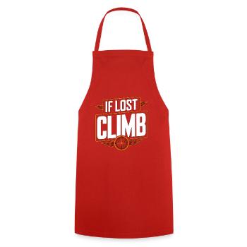 Private Pilot If Lost Climb Aviation Enthusiast - Cooking Apron - red - Front - AI Model Male 185 dark (185cm)