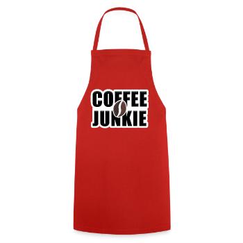 Accro au café : Amour de la caféine - Tablier de cuisine - rouge - Devant - AI Model Male 185 dark (185cm)