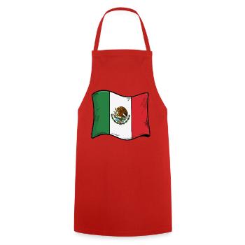 Illustration de bandes dessinées des drapeaux du Mexique - Tablier de cuisine - rouge - Devant - AI Model Male 185 dark (185cm)