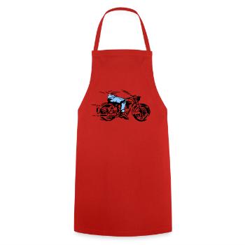 cycliste - Tablier de cuisine - rouge - Devant - AI Model Male 185 dark (185cm)