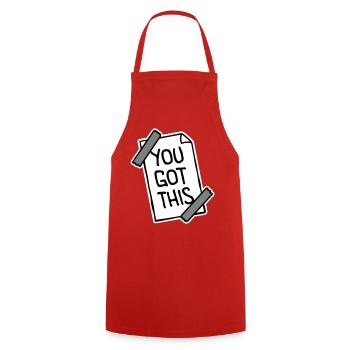 You Got This Motivierend Inspirierend Spruch Zitat - Kochschürze - Rot - Vorne - AI Model Male 185 dark (185cm)
