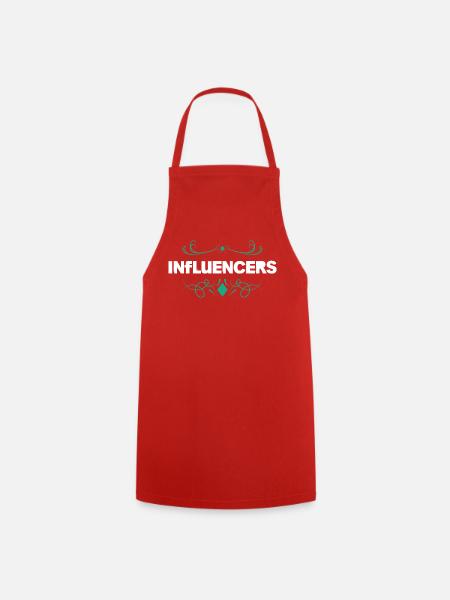 Influencer Stil Ornament - Kochschürze - Rot
