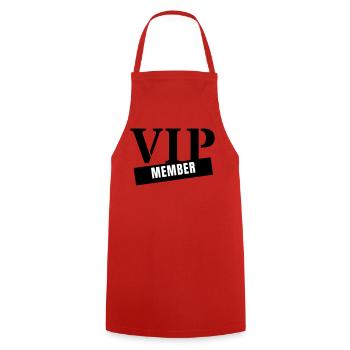 VIP Member - Very Important Person Club Party - Kochschürze - Rot - Vorne - AI Model Male 185 dark (185cm)