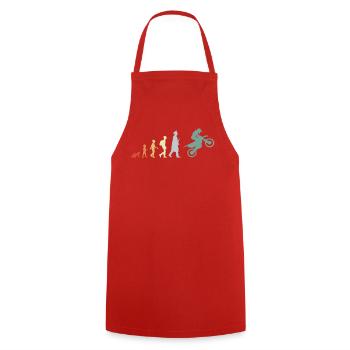 De l’enfant à l’évolution du pilote de motocross - Tablier de cuisine - rouge - Devant - AI Model Male 185 dark (185cm)