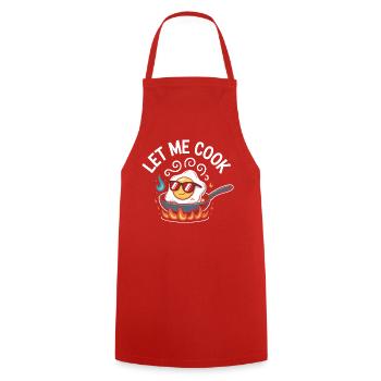 Let Me Cook Cooking Grilling Meme Grill Master Chef - Cooking Apron - red - Front - AI Model Male 185 dark (185cm)