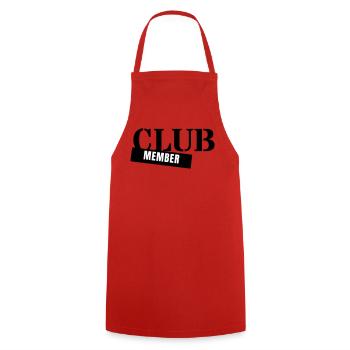 Club Member - Verein Mitglied Team Party Gruppe - Kochschürze - Rot - Vorne - AI Model Male 185 dark (185cm)