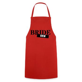 Équipe de la mariée - Équipe de la fête de garçon Filles de la fête de mariage de la mariée - Tablier de cuisine - rouge - Devant - AI Model Male 185 dark (185cm)