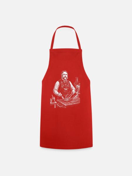 Chester A Arthur Grillen BBQ - Kochschürze - Rot
