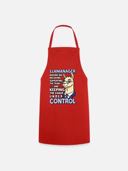 Llamanager Chef Schäff | Teamleiter | Manager CEO - Kochschürze - Rot