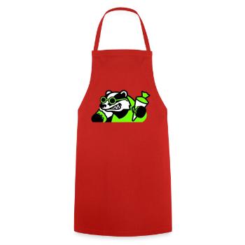 Cool Badger Back to School Icon - Cooking Apron - red - Front - AI Model Male 185 dark (185cm)