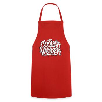Cooler Vater Graffiti Handschrift - Kochschürze - Rot - Vorne - AI Model Male 185 dark (185cm)