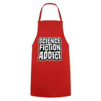 Science Fiction Addict Sci Fi Liebhaber Zitat Text - Kochschürze - Rot - Vorne - AI Model Male 185 dark (185cm)