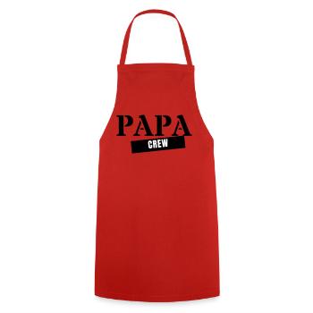 Équipe du Papa - Look assorti à la fête des pères en famille - Tablier de cuisine - rouge - Devant - AI Model Male 185 dark (185cm)