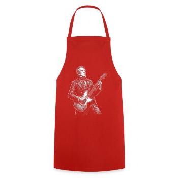 William Henry Harrison Guitar - Cooking Apron - red - Front - AI Model Male 185 dark (185cm)