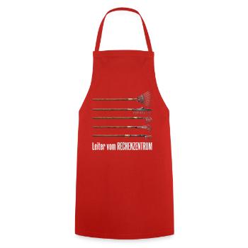 Rechenzentrum Design Gartengeräte Rechen Leiter - Kochschürze - Rot - Vorne - AI Model Male 185 dark (185cm)