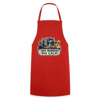 PETITS NOMBRES GRAND CALME - Tablier de cuisine - rouge - Devant - AI Model Male 185 dark (185cm)