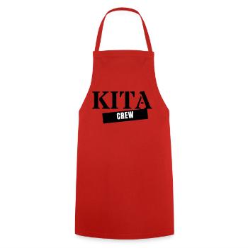 Kita Crew - Don pour l’éducatrice d’équipe de maternelle - Tablier de cuisine - rouge - Devant - AI Model Male 185 dark (185cm)