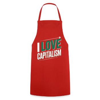 I Love Capitalism Unternehmer Aktien Kapitalismus - Kochschürze - Rot - Vorne - AI Model Male 185 dark (185cm)