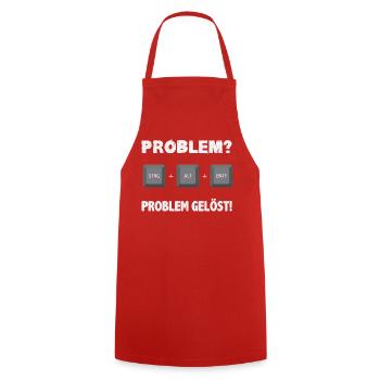 Problem Gelöst Strg Alt Entf - Kochschürze - Rot - Vorne - AI Model Male 185 dark (185cm)
