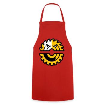 Circular Saw Mascot Logo - Cooking Apron - red - Front - AI Model Male 185 dark (185cm)