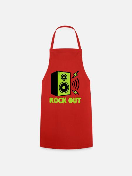 Rock Out Lautsprecher Icon - Kochschürze - Rot